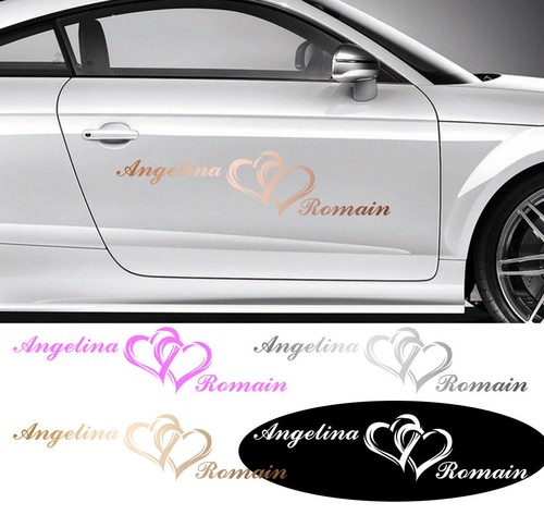 Sticker déco voiture mariage - sticker,